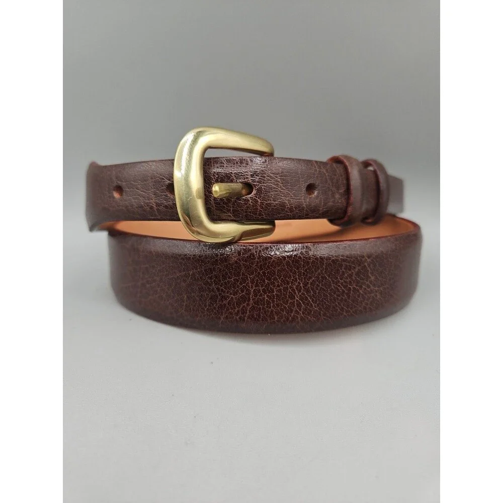 Men's Brown Asian Buffalo Belt Handcrafted In USA 34 1-3/8